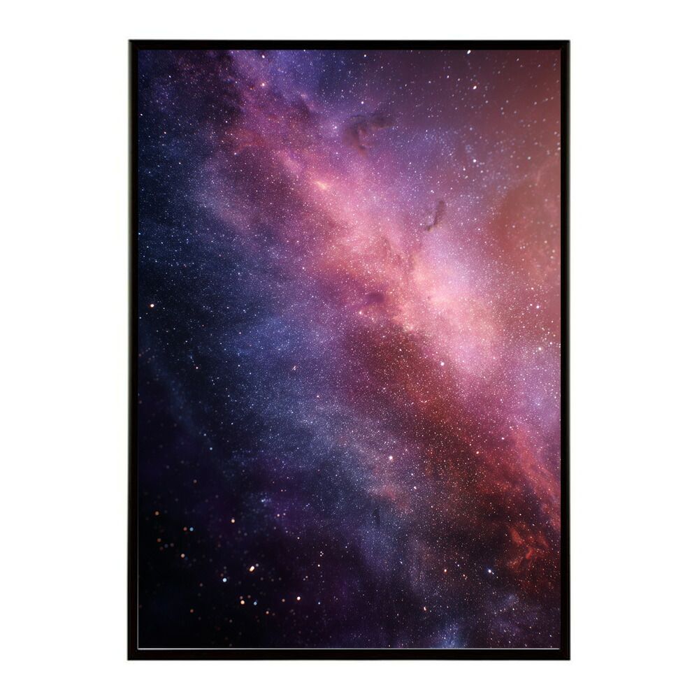 【B1サイズ（約73x103cm）】【lm-poster-570】【フレーム付き】宇宙 ポスター 銀河 惑星 星 星空 アートプリント 北欧風 壁掛け モダン リビング 玄関 寝室 子供部屋