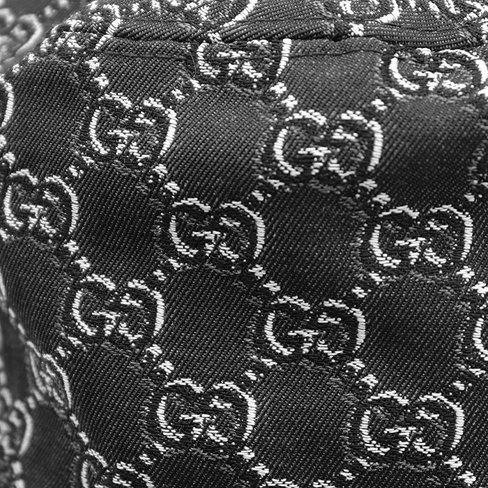GUCCI グッチ バケットハット シグネチャー ロゴ GGスプリーム モノグラム ウール ジャガード 帽子 メンズ レディース ユニセックス サイズ XL 60 cm チャコールグレー 総柄 イタリア製