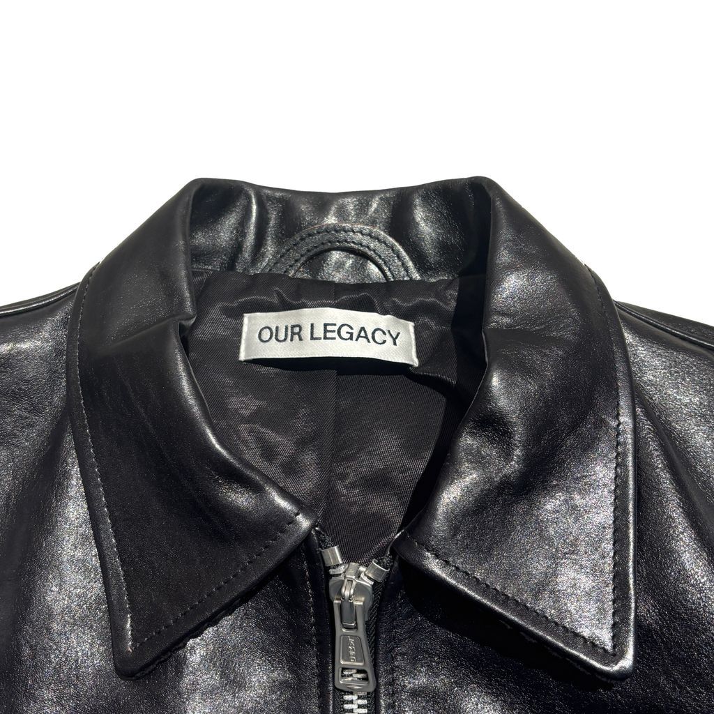 OUR LEGACY アワーレガシー MINI JACKET Top Dyed Black Leather