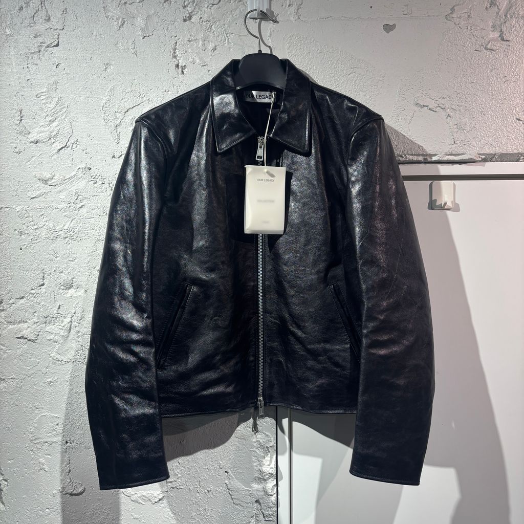 OUR LEGACY アワーレガシー MINI JACKET Top Dyed Black Leather