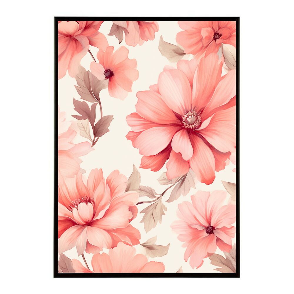 B1サイズ（約73x103cm）】【lm-poster-574】【フレーム付き】花柄