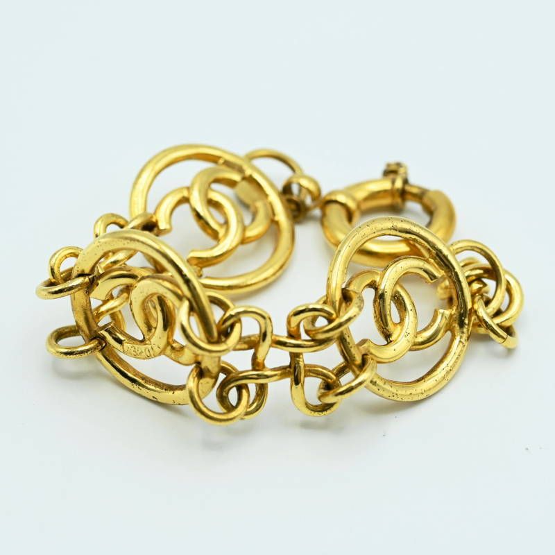 S06-k144 CHANEL シャネル ココマーク ヴィンテージ GP ブレスレット