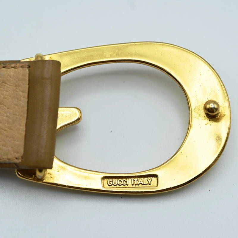 GUCCI オールドグッチ Gバックル レザー レディースベルト 75-30
