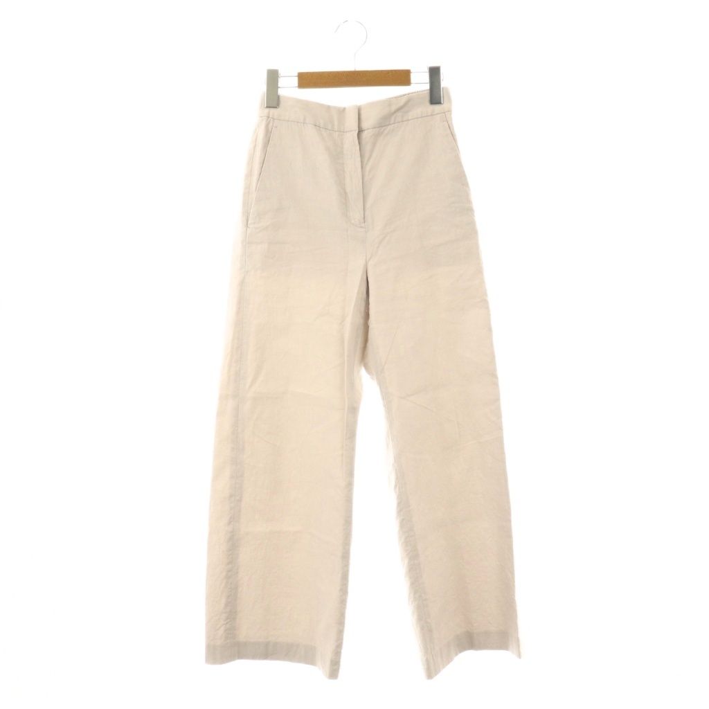 セオリーリュクス theory luxe 25 SS LUSH LINEN CLAUDE ワイドパンツ リネン混 034 ラベンダーグレー ES OS