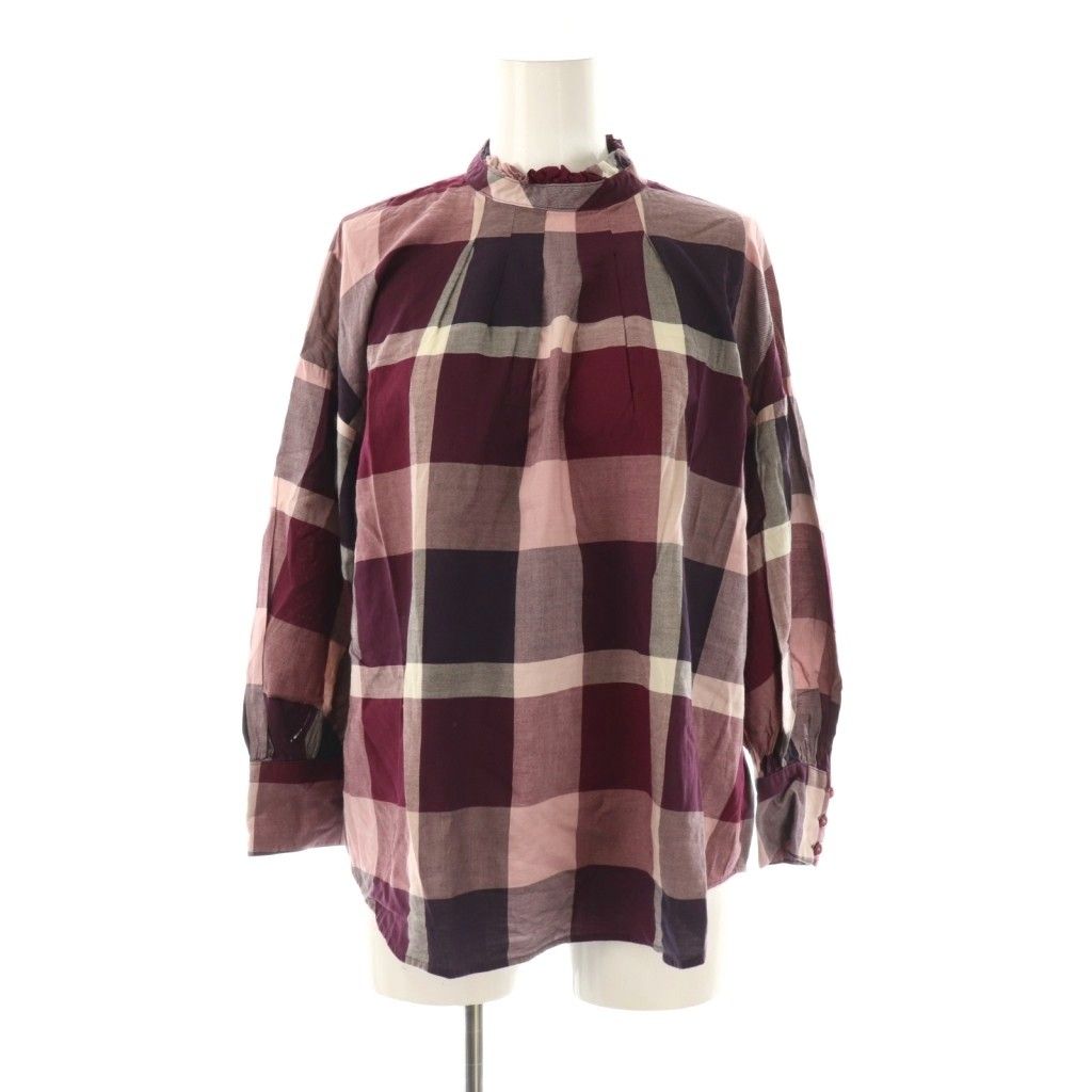 ブルーレーベルクレストブリッジ BLUE LABEL セットアップ チェック ブラウス スカート 36 マルチ DO OS