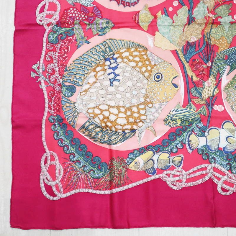 大判スカーフ レッド