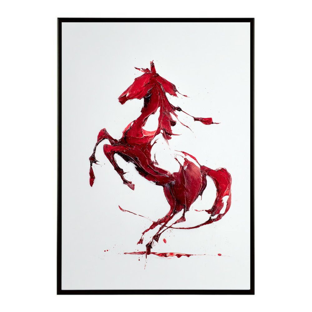 A1サイズ（約59x84cm）】【lm-poster-5770】【フレーム付き】ホース