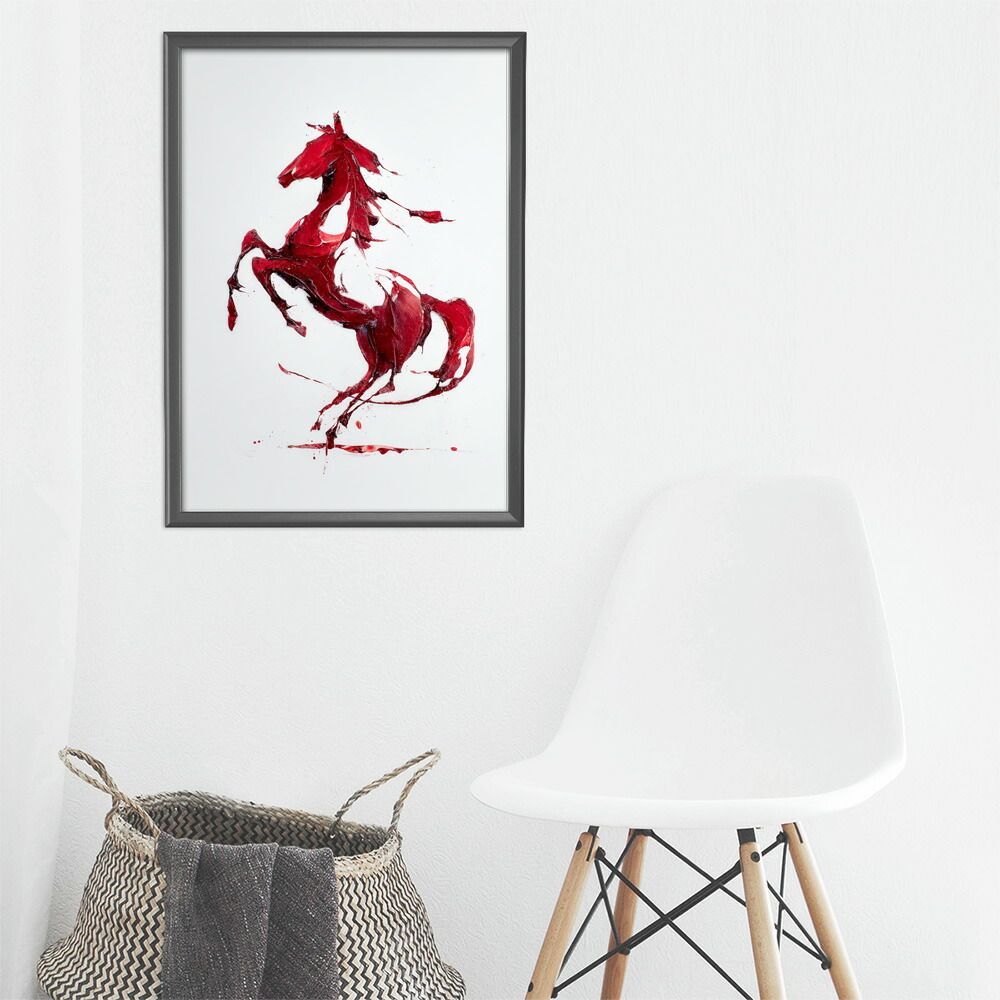 A1サイズ（約59x84cm）】【lm-poster-5770】【フレーム付き】ホース