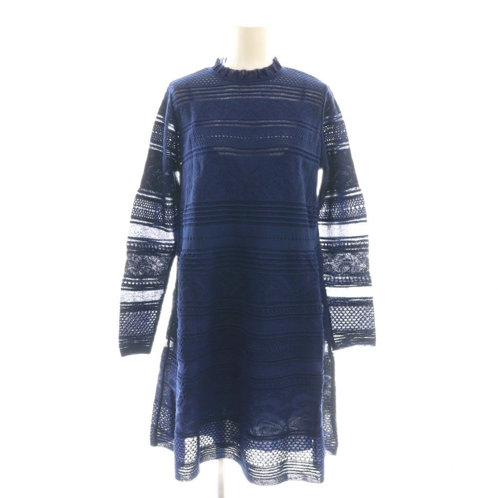 エムミッソーニ M MISSONI リーフジャガードニットワンピース シアー