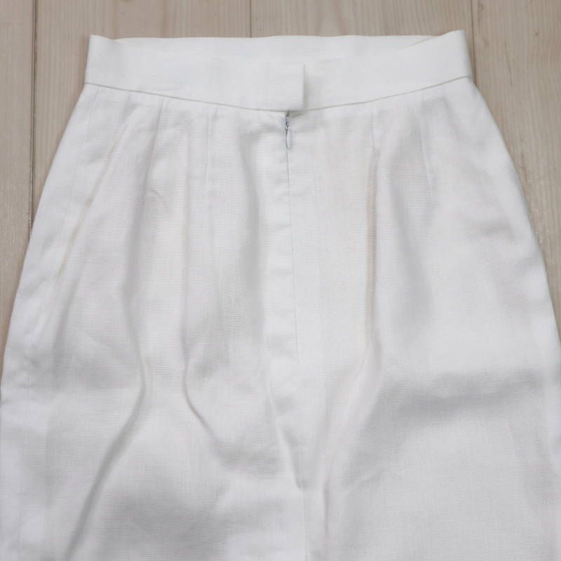 シャネル スカート コットン ホワイト サイズ 42 13号 クリーニング済み シャネル スカート コットン ホワイト サイズ 42 13号 クリーニング