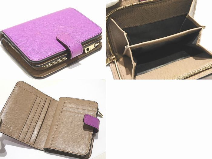 フルラ カメリア 2つ折り L字ファスナー 財布 コンパクト パープル系 レザー WP 00315 ARE 000 1891 S FURLA レディース 7 L