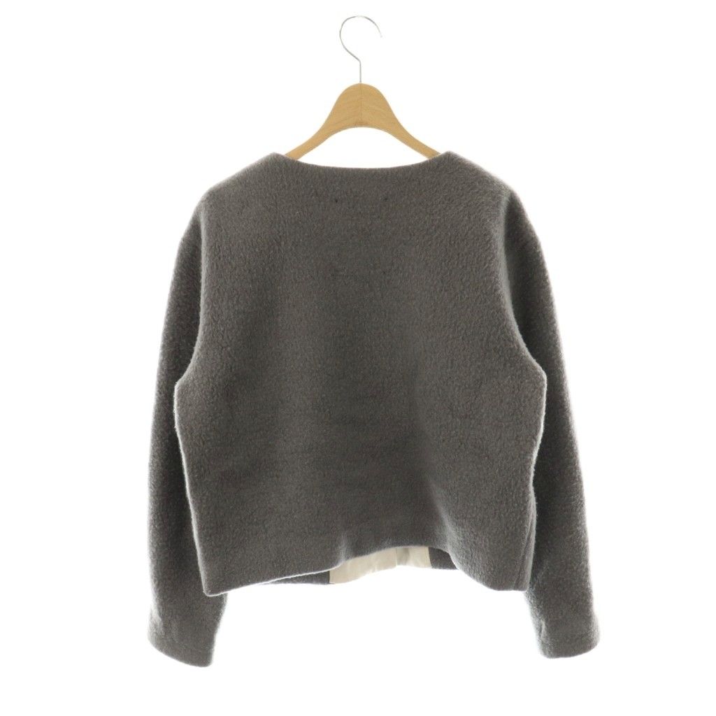 リゼッタ Lisette ウールノーカラージャケット 38 グレー /DO □OS