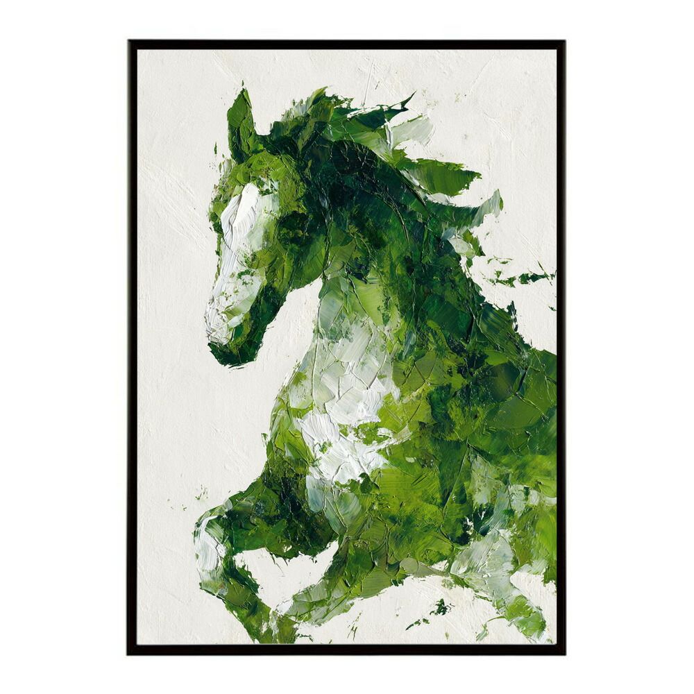 B4サイズ（約25x36cm）】【lm-poster-5778】【フレーム付き】ホース