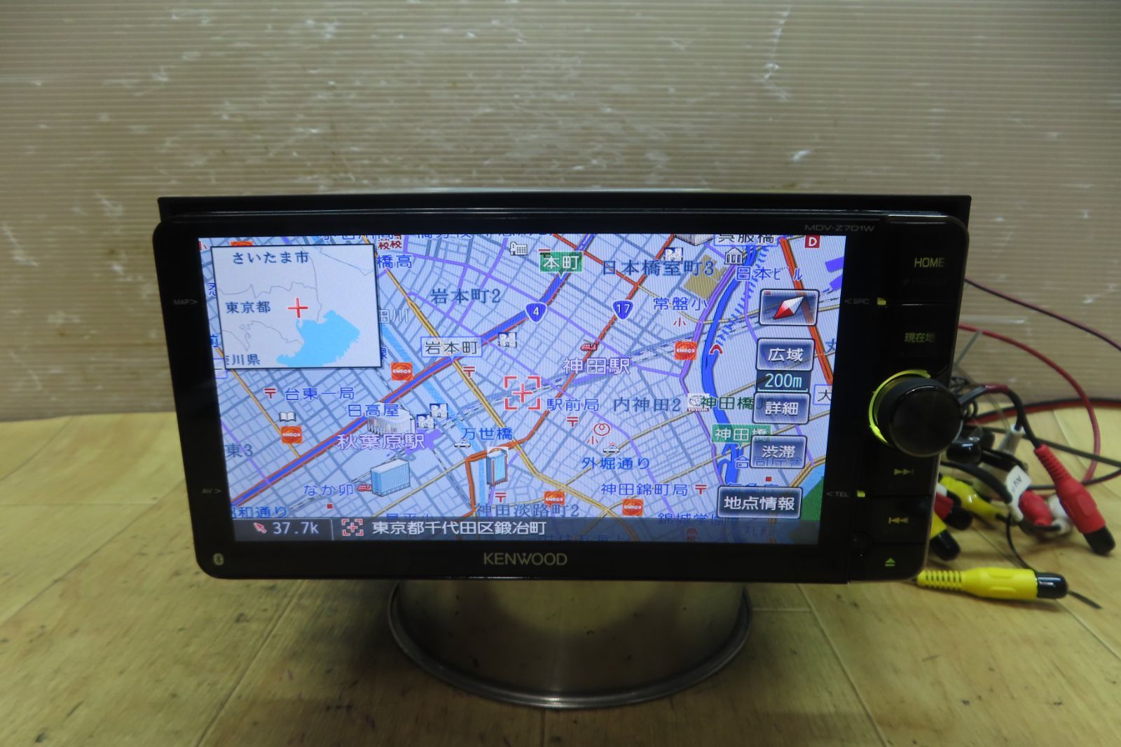 美品☆動作保証付☆F5085/ケンウッド MDV-Z701W SDナビ 地図2016年 地