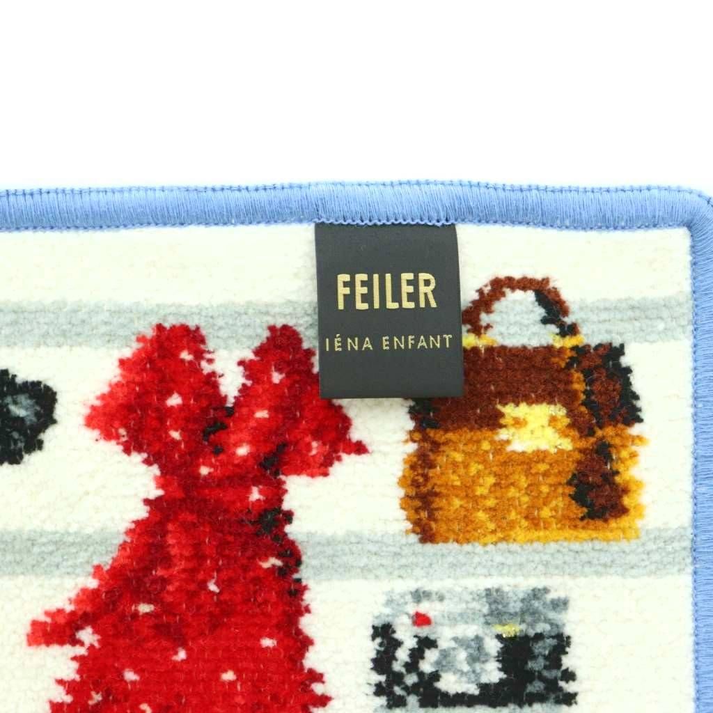 フェイラー FEILER IENA別注 BON VOYAGE タオルハンカチ 総柄 ライト