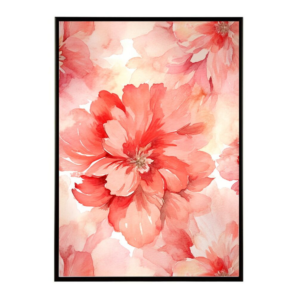 A 約42 x 59 cm lm poster 579 フレーム付き 花柄 ポスター 北欧 フラワーアート 壁掛け アートプリント モダン 雑貨 リビング 玄関 寝室 カフェ風