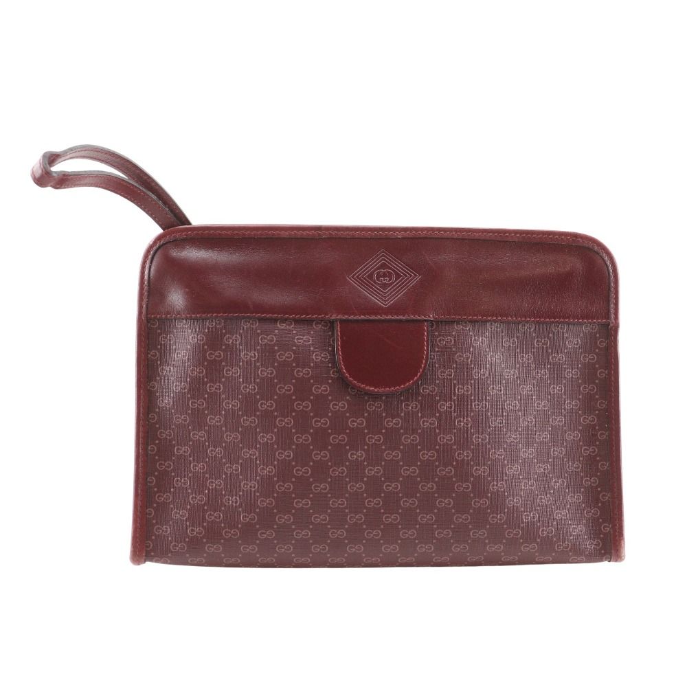 GUCCI グッチ マイクロGG 67.039.5466 PVC ワインレッド ユニセックス セカンドバッグ