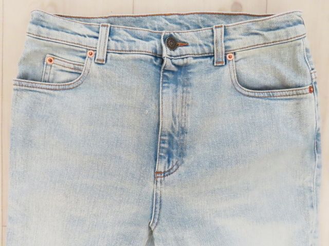 K 10 GUCCI グッチ ビッグロゴ ジーンズ デニムパンツ 28インチ ブルー