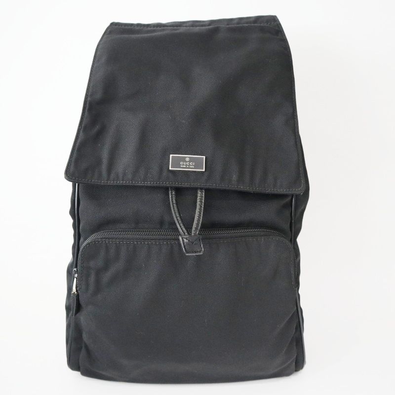 GUCCI グッチ ナイロンキャンバス レザ― ショルダーバッグ ボディバッグ 019 0325 ブラック K 10 053