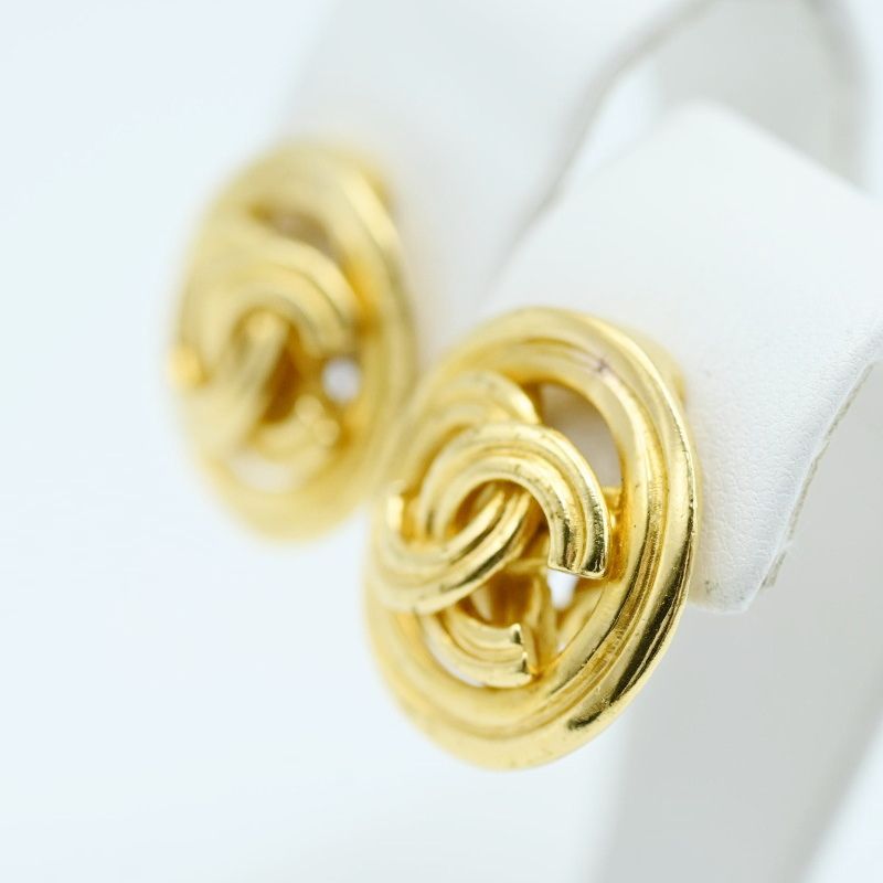 CHANEL シャネル ココマーク GP イヤリング ゴールド 96 P K 07-k 043