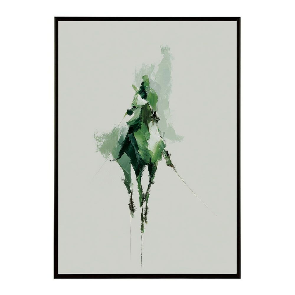 A 約42 x 59 cm lm poster 5797 フレーム付き ホースポスター 馬 抽象アート 水彩風 アブストラクト モダンデザイン 壁掛け ポスター イラスト