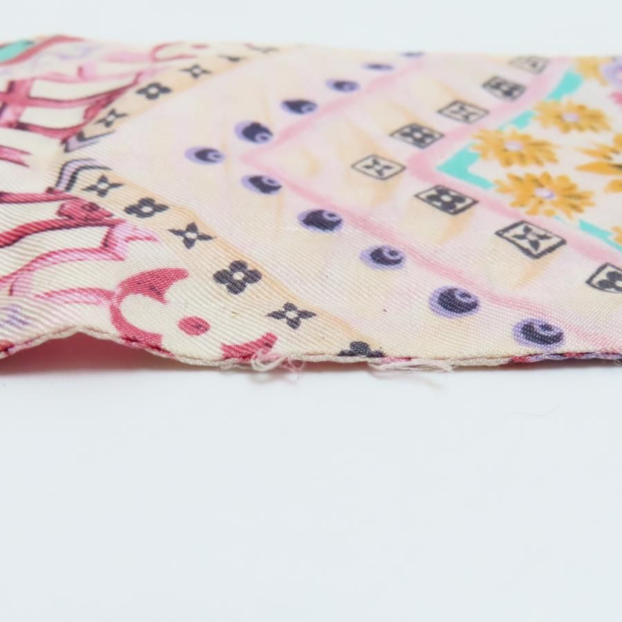 K 12 012 LOUIS VUITTON ルイヴィトン パラダイスフラワー シルク ツイリースカーフ マルチ 多色展開 バンダナ スカーフ 