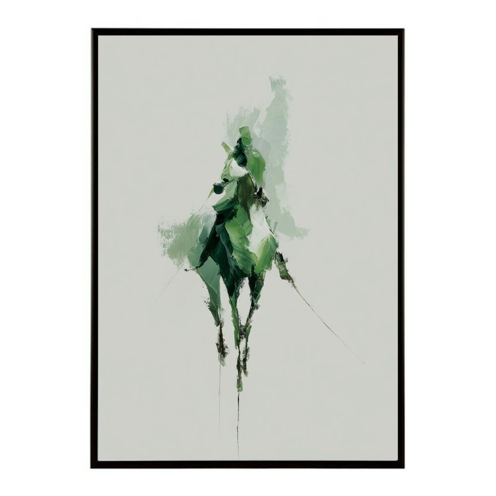 B 約73 x 103 cm lm-poster-5797 フレーム付き ホースポスター 馬 抽象アート 水彩風 アブストラクト モダンデザイン 壁掛け ポスター イラスト