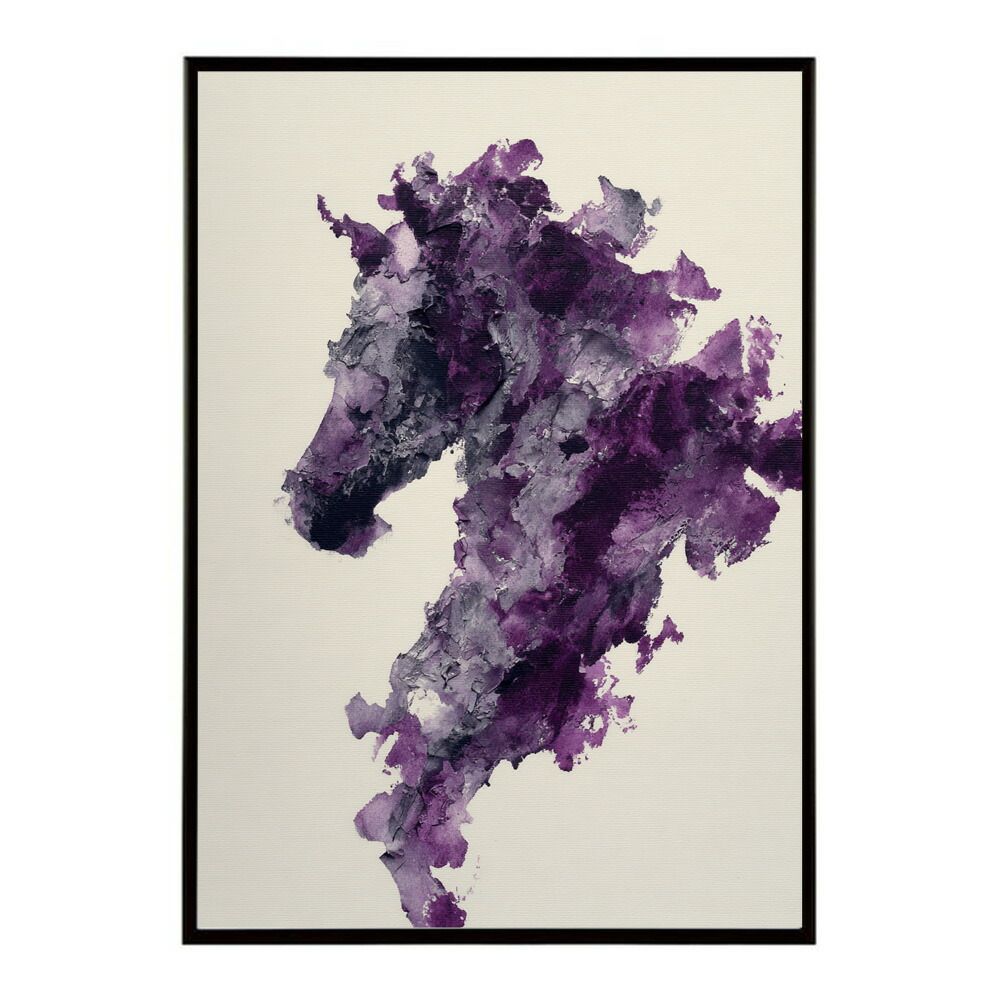 A 約42 x 59 cm lm poster 5798 フレーム付き ホースポスター 馬 抽象アート 水彩風 アブストラクト モダンデザイン 壁掛け ポスター イラスト