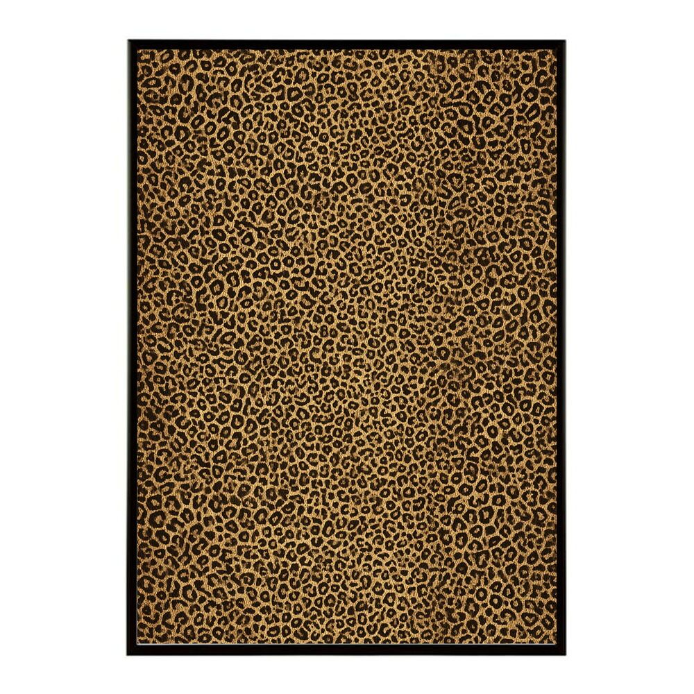 A 約59 x 84 cm lm poster 58 フレーム付き ポスター ヒョウ柄 虎柄 レオパード ジャガー 毛皮 アニマル 動物 イラスト