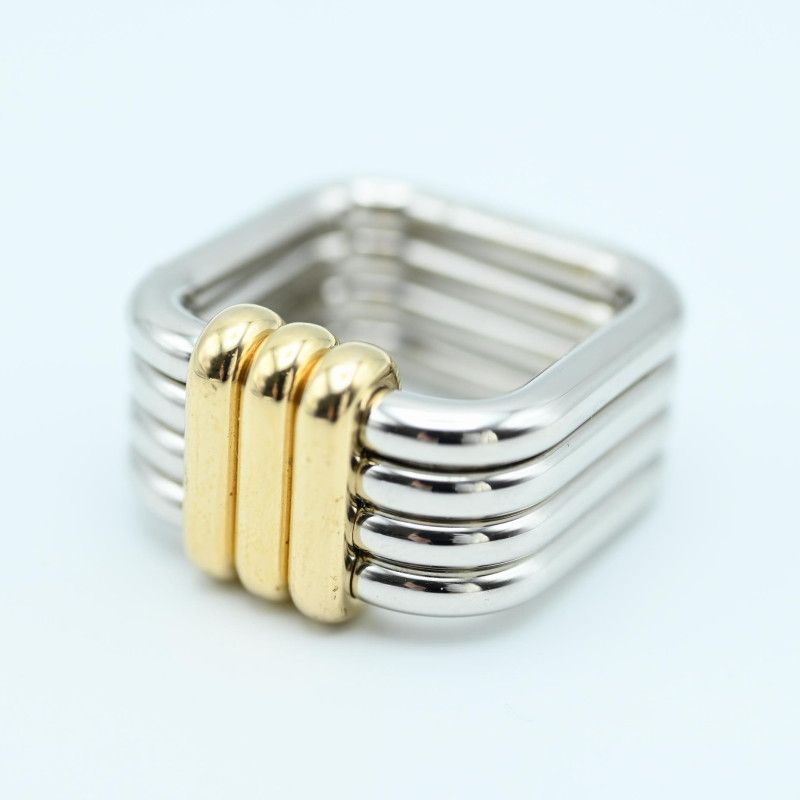 K 05-k 165 HERMES Ruban エルメス ルバン GP スカーフリング シルバー ゴールド