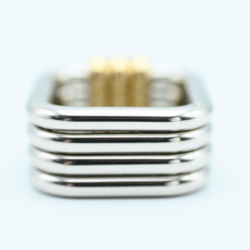  K 05-k 165 HERMES Ruban エルメス ルバン GP スカーフリング シルバー ゴールド その他 小物