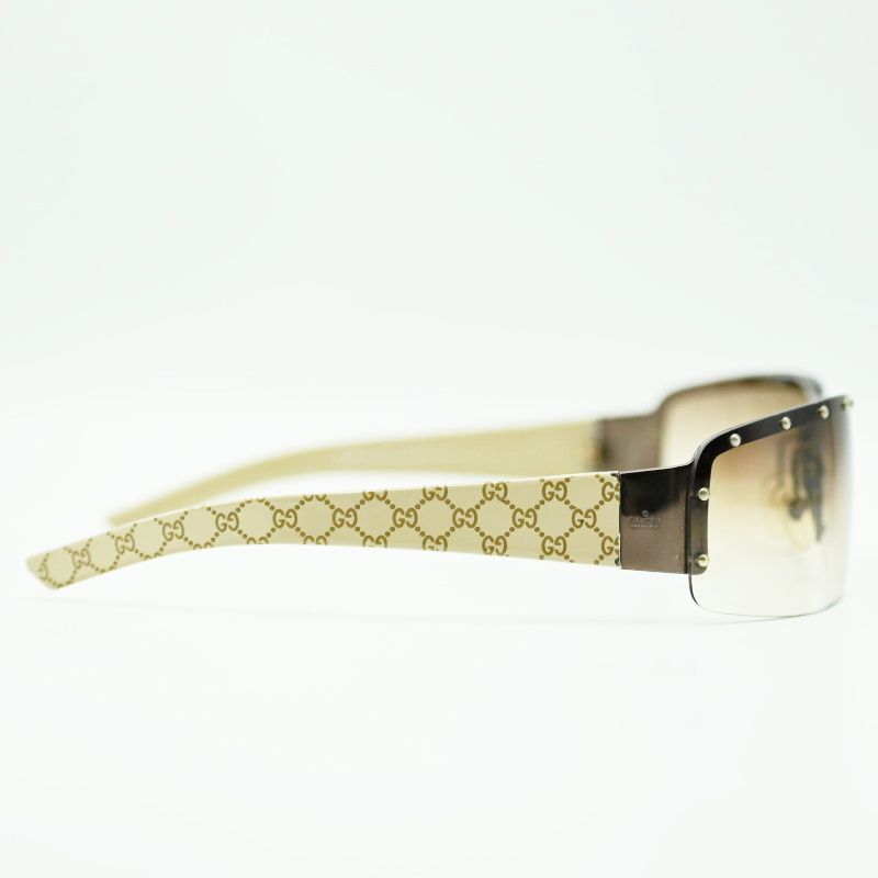 GUCCI グッチ サイドGG柄 ハーフリム グラデーション サングラス