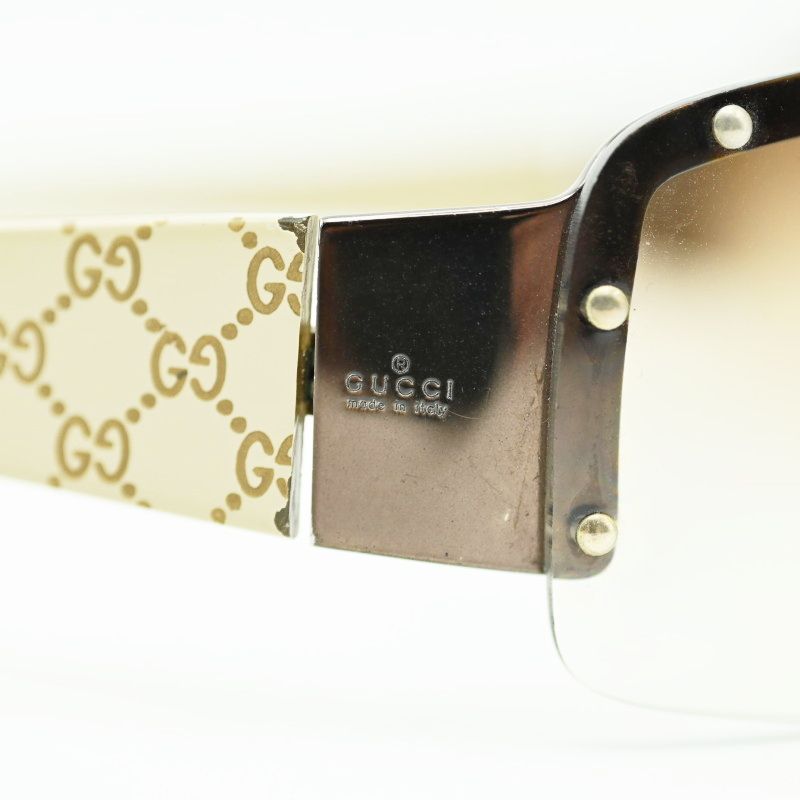 GUCCI グッチ サイドGG柄 ハーフリム グラデーション サングラス