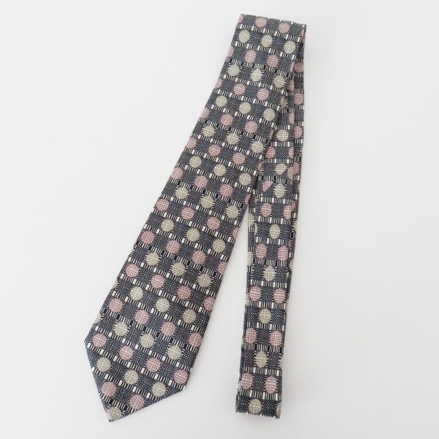 S09 HERMES エルメス 総柄 シルク ネクタイ グレー - メルカリ