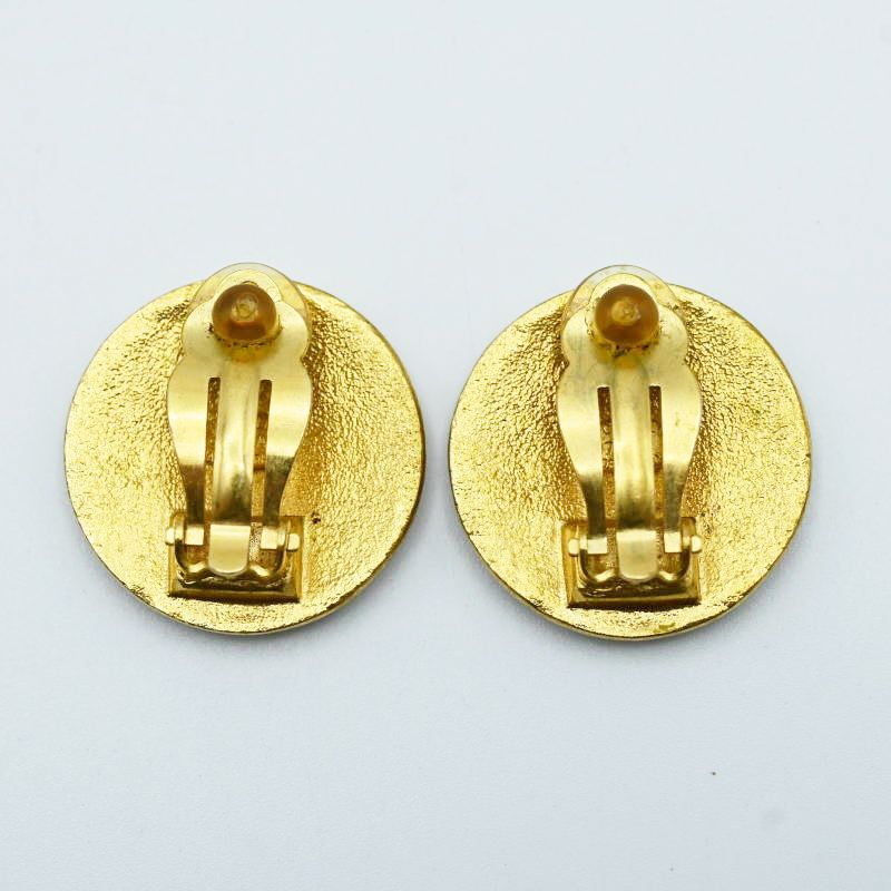 CHANEL シャネル ココマーク ヴィンテージ GP イヤリング 97 A ゴールド M 08-k 094