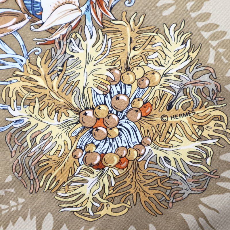 HERMES L'Ile Deserte エルメス 無人島 カレ90 シルク 大判スカーフ HERMES L'Ile Deserte エルメス 無人島 カレ90 シルク 大判スカーフ