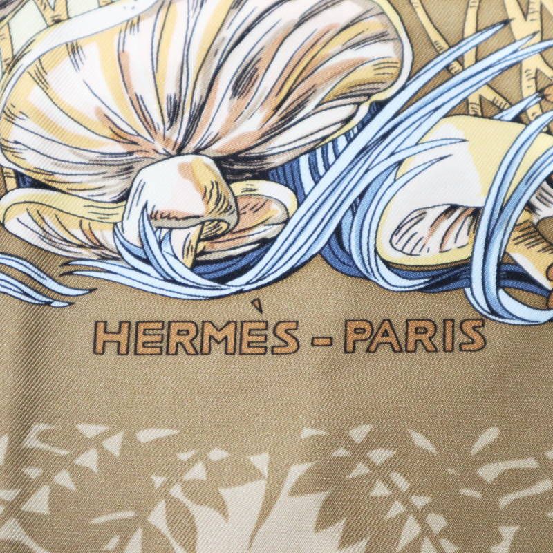 HERMES L'Ile Deserte エルメス 無人島 カレ90 シルク 大判スカーフ