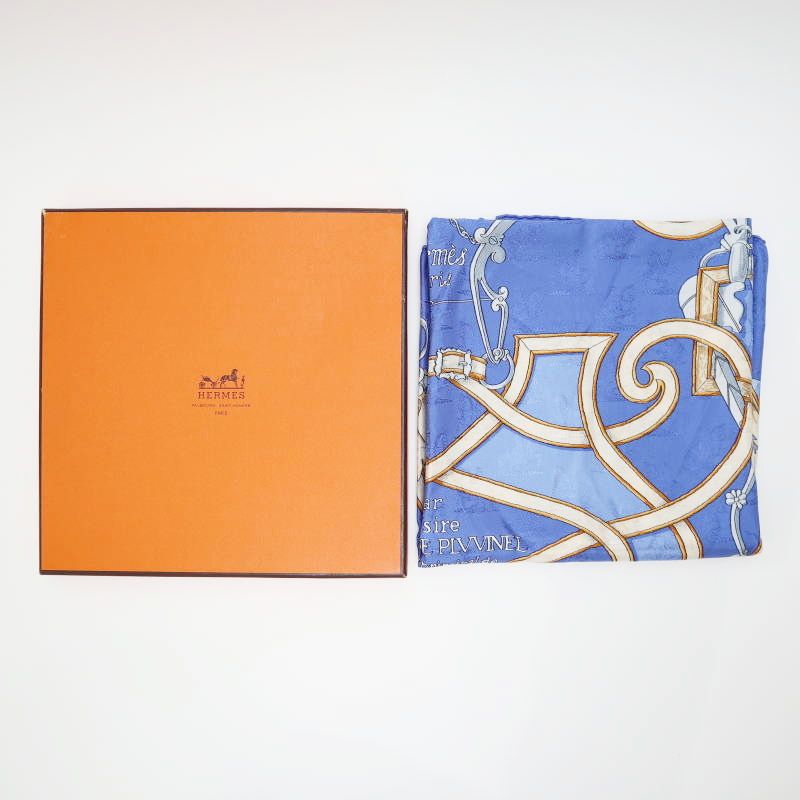 HERMES L'INSTRVCTION DV ROY エルメス 帝王学 カレ90 シルク 大判