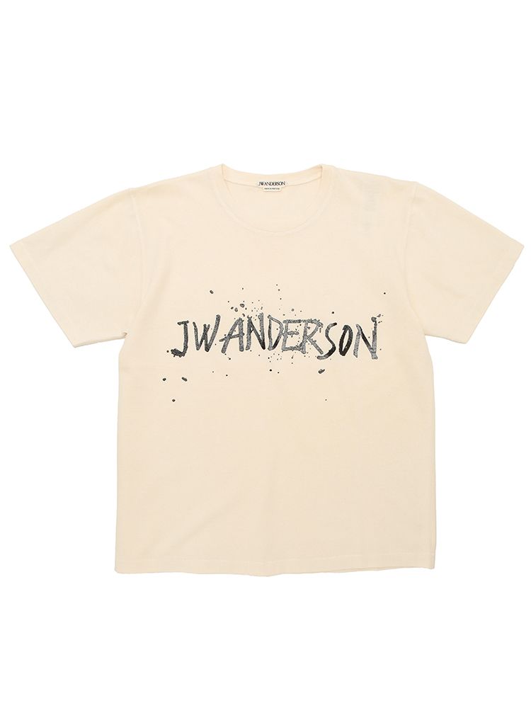 Alexander Wang ロゴ ジャカード クルーネック Tシャツ ホワイト 