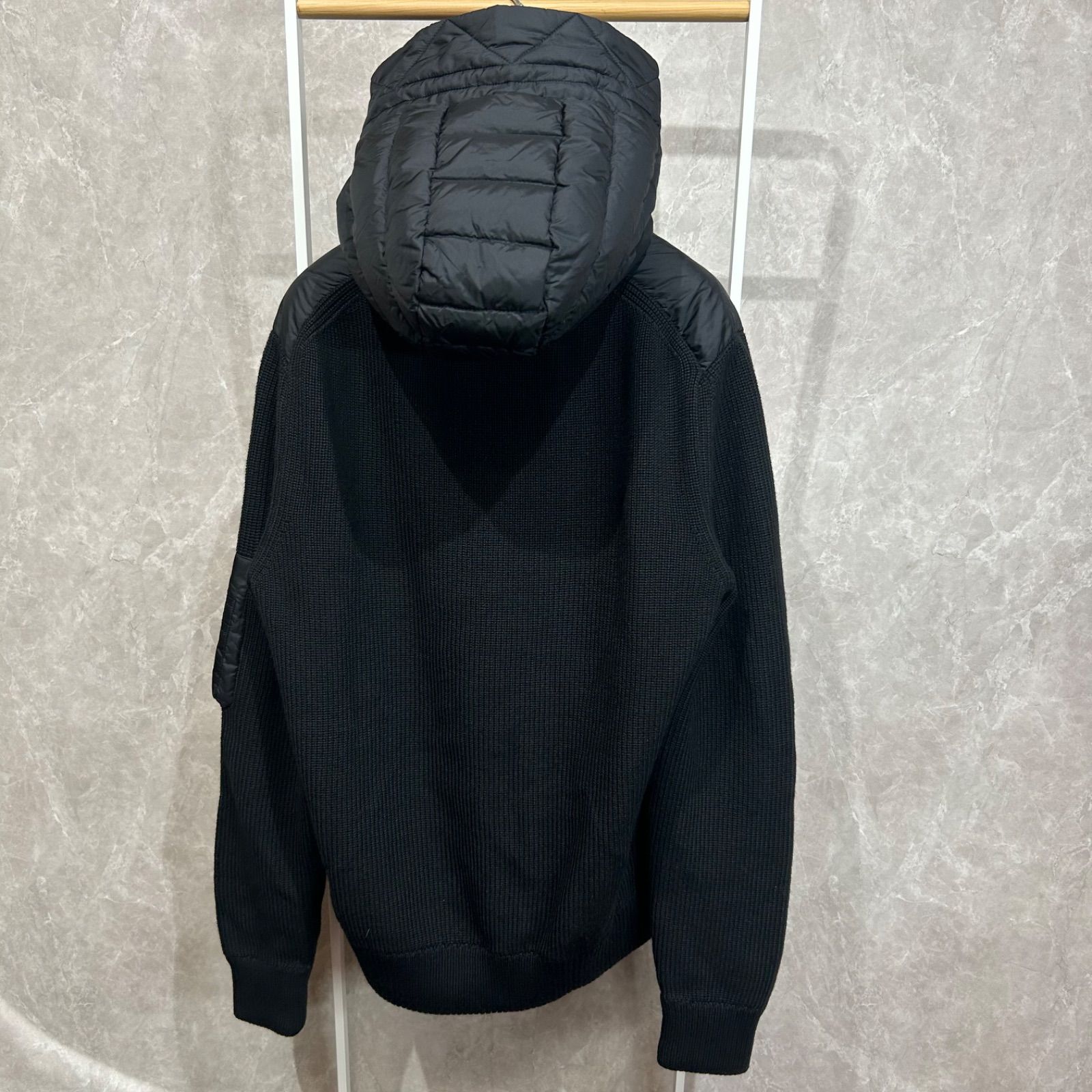 極美品】 MONCLER モンクレール ハイブリッドダウンニットジャケット黒