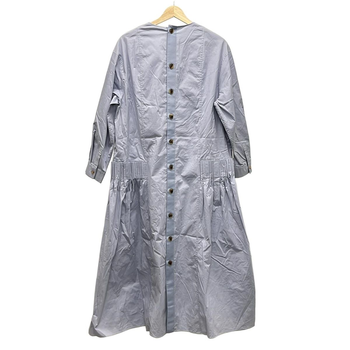 theory luxe セオリーリュクス ワンピース サイズ038 M レディース - ブルーグレー クルーネック 長袖 ロング