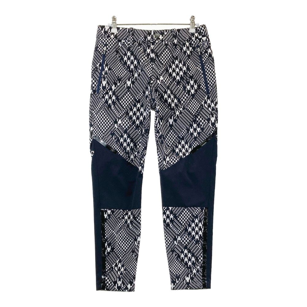 サイズ 1 PEARLY GATES パーリーゲイツ モデル ロングパンツ グレンチェック柄 ネイビー系 ゴルフウェア レディース ストスト