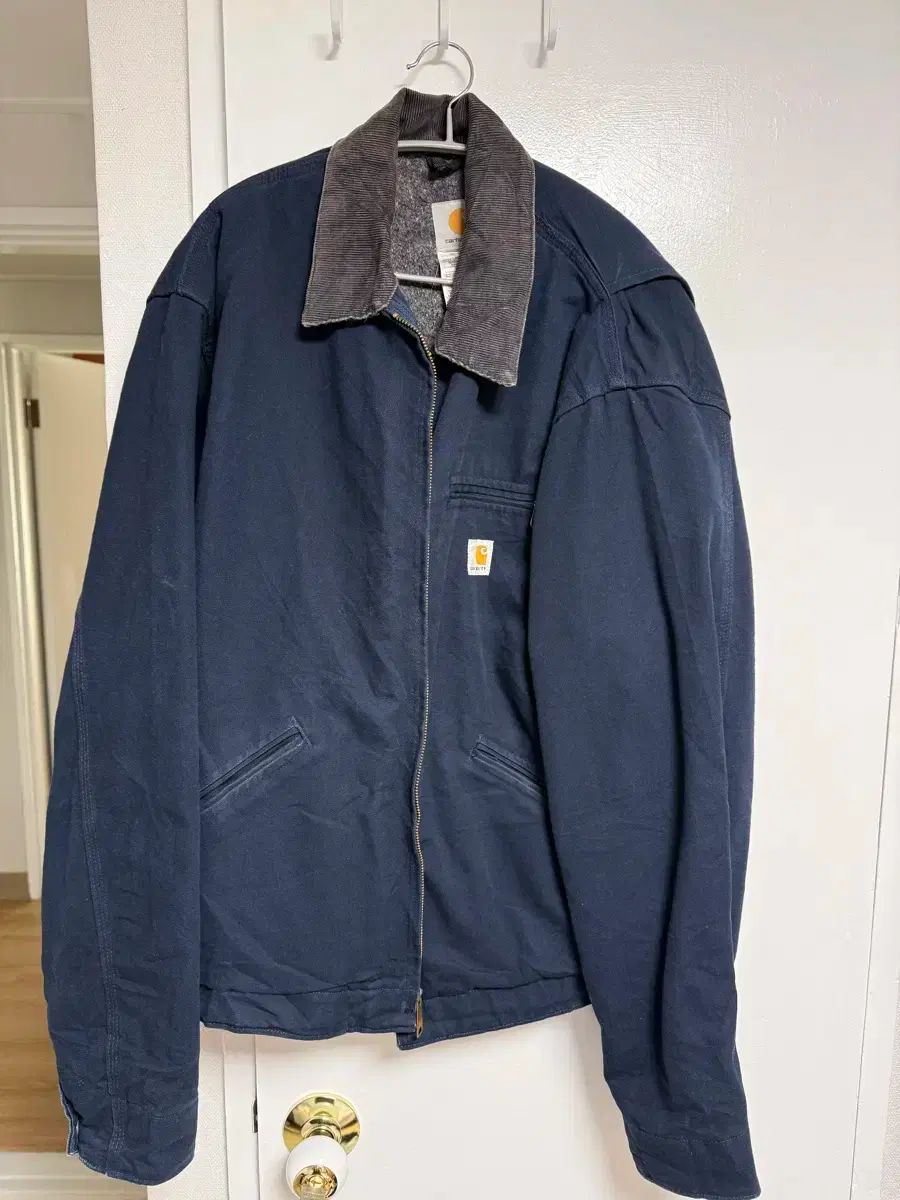 希少 carhartt カーハート デトロイトジャケット ネイビー XL DNY 90-00年代 USA製 Carhartt カーハート ダック地 デトロイトジャケット