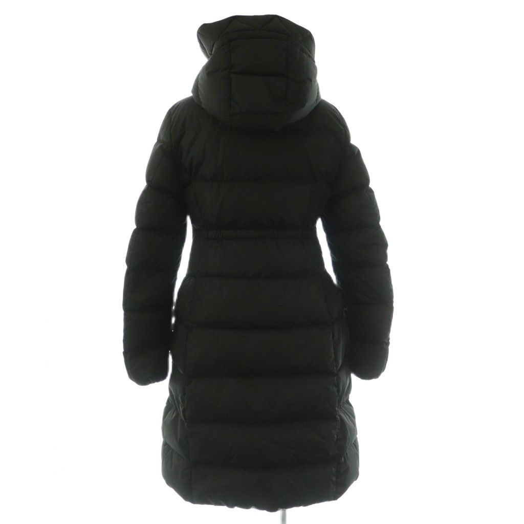 モンクレール MONCLER 23 AW ロングダウンコート アウター ジップアップ ナイロン 0 黒 ブラック NR OS