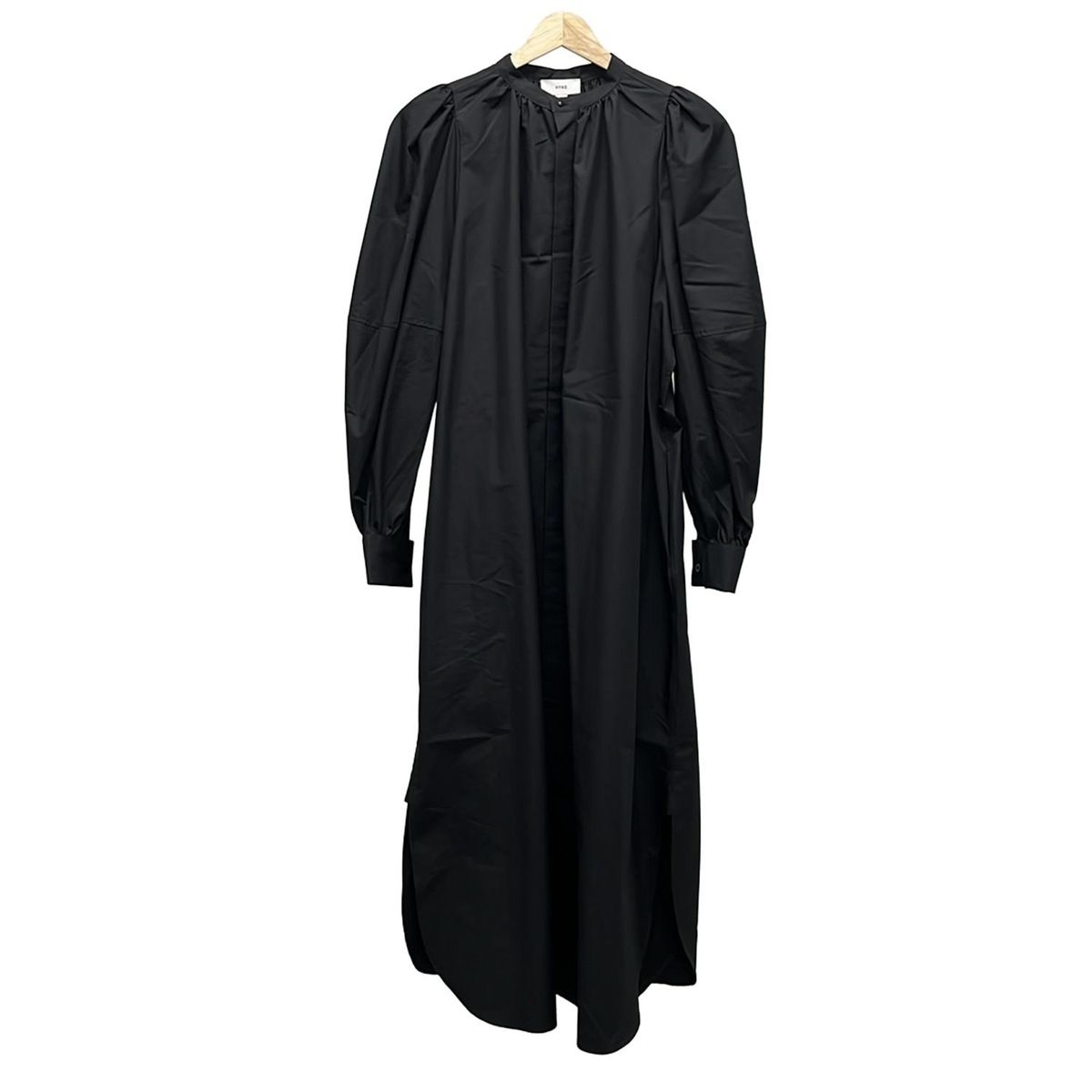 ハイク ニットロングワンピース 長袖 黒 ブラック サイズ1 HYKE HYKE(ハイク) ワンピース サイズ1 SMALL レディース - 黒 クルーネック