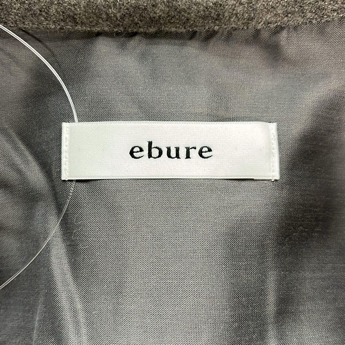 ebure(エブール) ワンピース サイズ38 M レディース - グレー×白 ebure(エブール) ワンピース サイズ38 M レディース - グレー×白