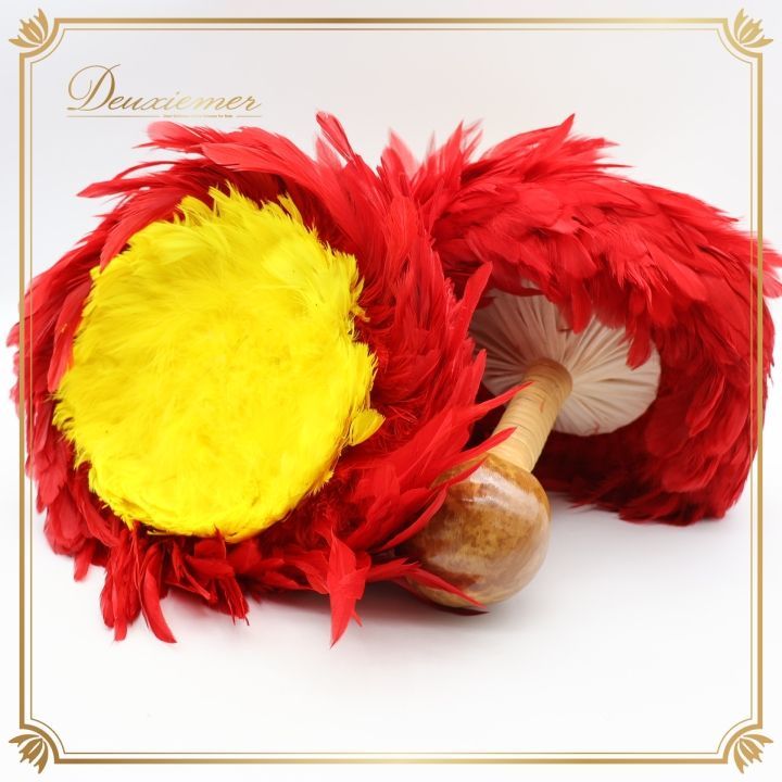 フラダンス ウリウリ マラカス 小物 レッド系 楽器 一体型 赤 黄 茶