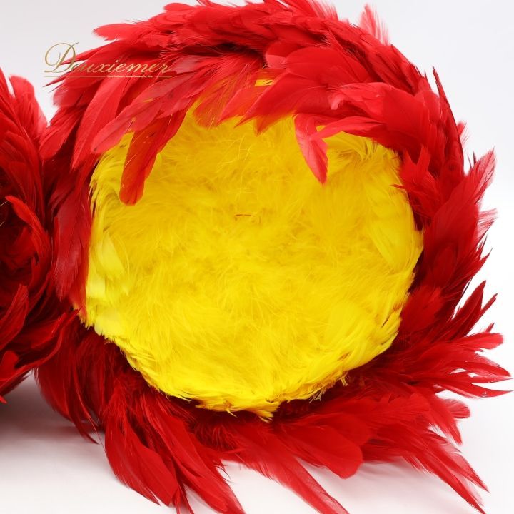 フラダンス ウリウリ マラカス 小物 レッド系 楽器 一体型 赤 黄 茶