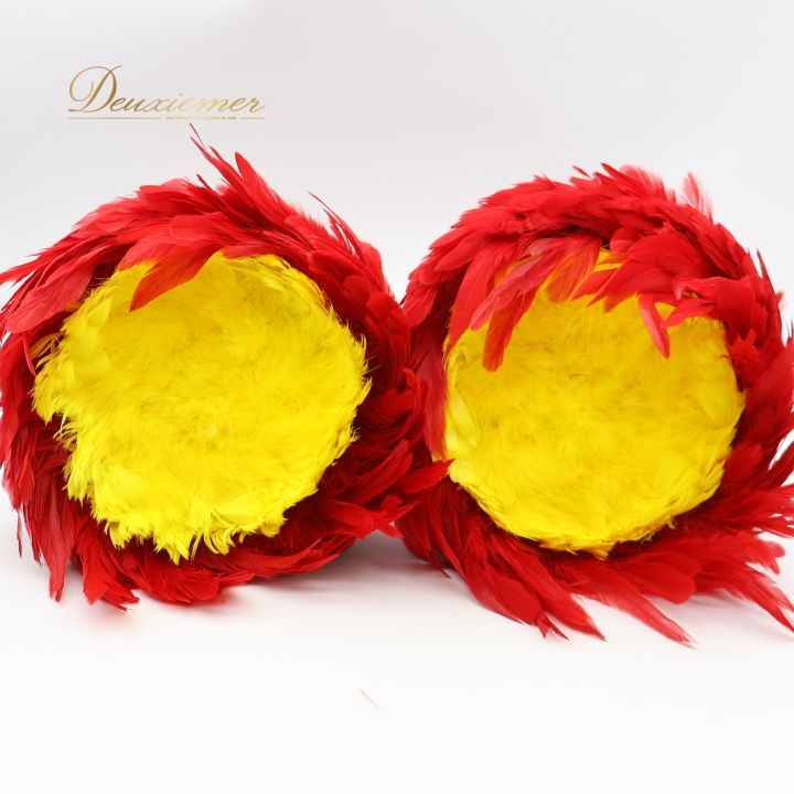 フラダンス ウリウリ マラカス 小物 レッド系 楽器 一体型 赤 黄 茶