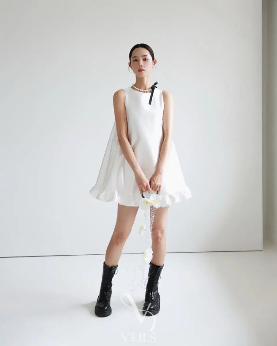 ベールズ セルフ ウェディング ミニ ドレス スナップ ONE PIECE